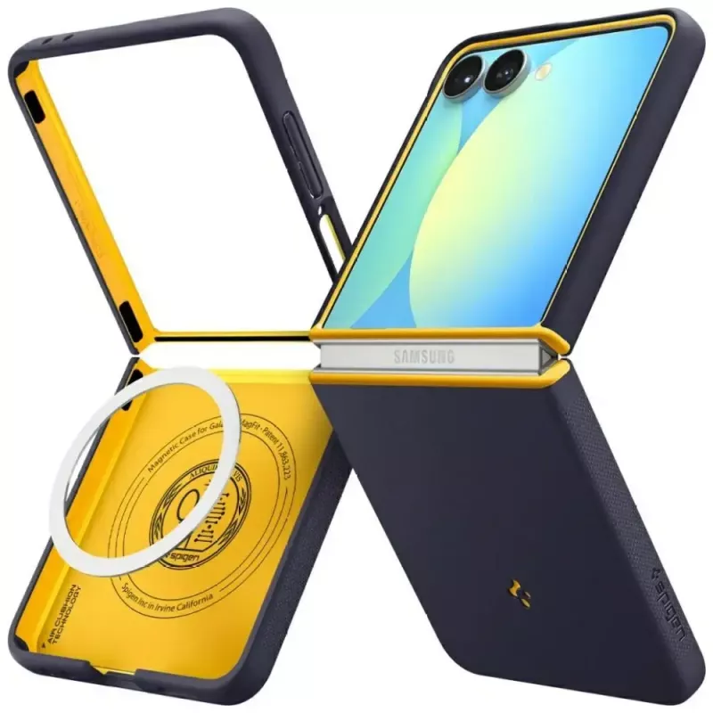 Kaitsev telefoniümbris Spigen Nano Pop Mag Samsung Galaxy Z Flip 7 jaoks — Blueberry Navy, MagSafe-ühilduv