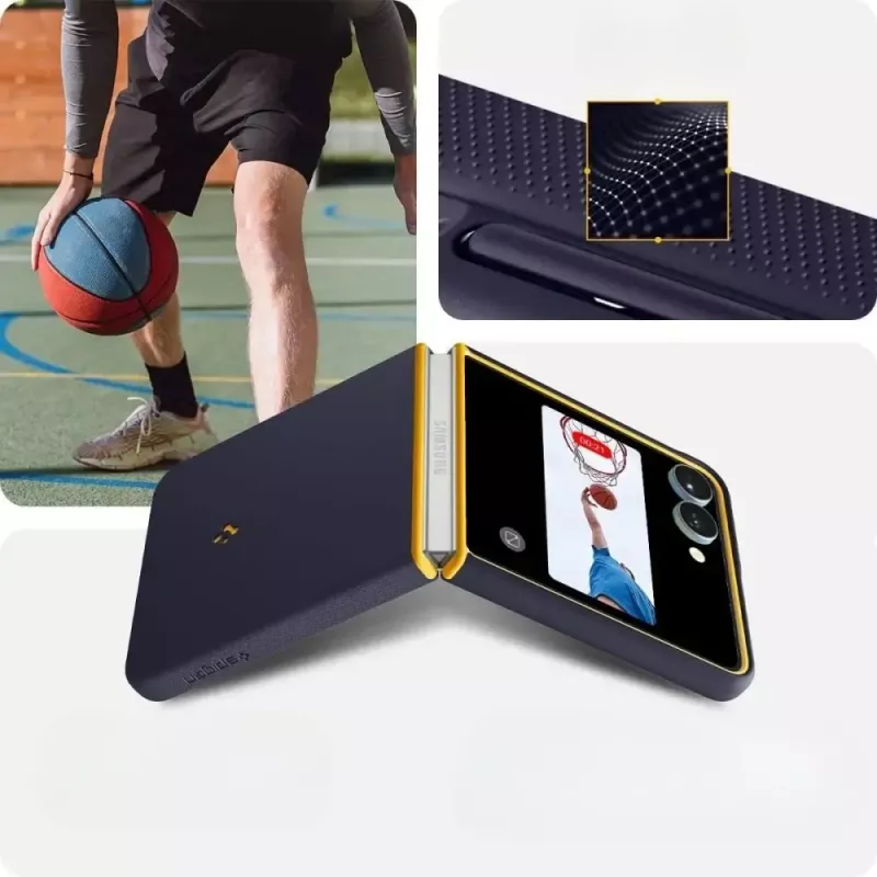 Kaitsev telefoniümbris Spigen Nano Pop Mag Samsung Galaxy Z Flip 7 jaoks — Blueberry Navy, MagSafe-ühilduv