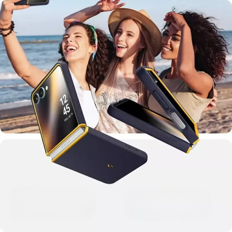 Kaitsev telefoniümbris Spigen Nano Pop Mag Samsung Galaxy Z Flip 7 jaoks — Blueberry Navy, MagSafe-ühilduv