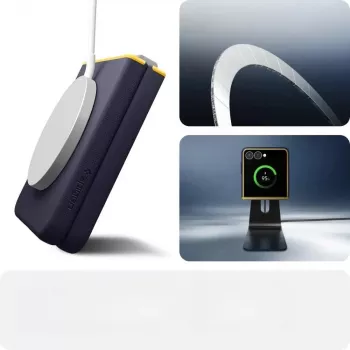 Kaitsev telefoniümbris Spigen Nano Pop Mag Samsung Galaxy Z Flip 7 jaoks — Blueberry Navy, MagSafe-ühilduv