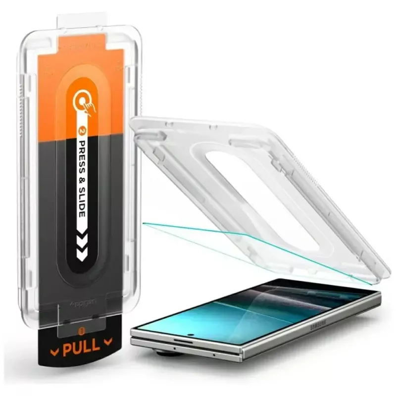 Karastatud klaasist ekraanikaitse Spigen Glas.Tr EZ FIT Pro HD Samsung Galaxy Z Fold7 jaoks — kriimustuskindel, lihtne paigaldus