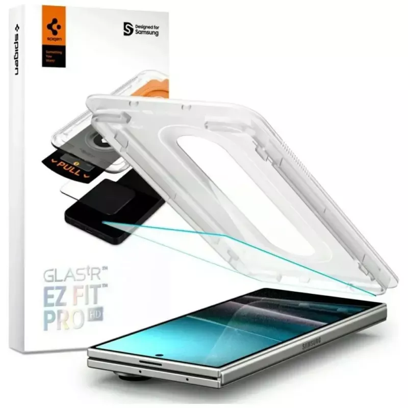 Karastatud klaasist ekraanikaitse Spigen Glas.Tr EZ FIT Pro HD Samsung Galaxy Z Fold7 jaoks — kriimustuskindel, lihtne paigaldus