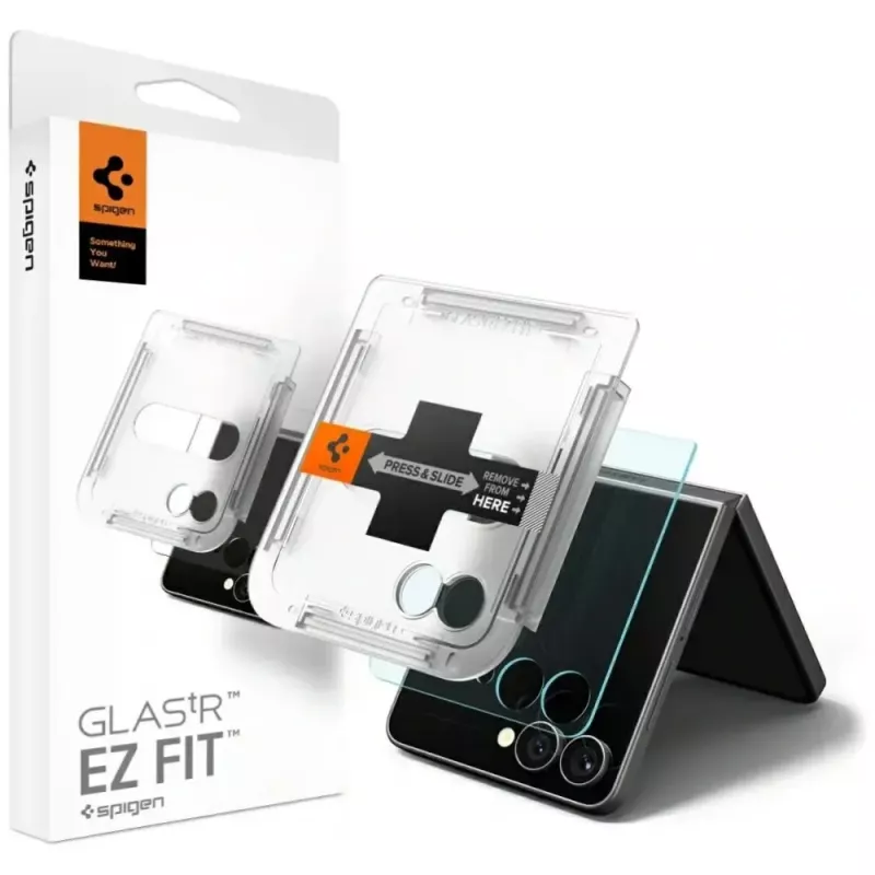 Ekraanikaitse Spigen Samsung Galaxy Z Flip 7-le — HD Clear, õhuke läbipaistev kaitsekile