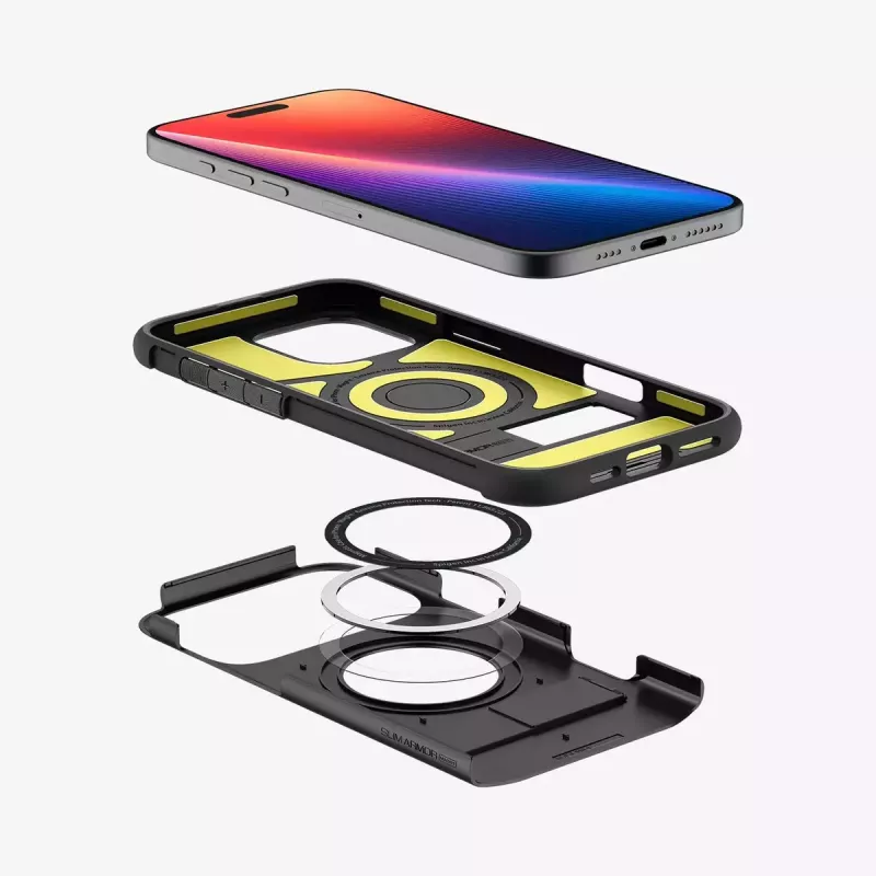 Spigen õhuke Armor (MagFit) mobiiltelefoni ümbris Kate Must 17,5 cm