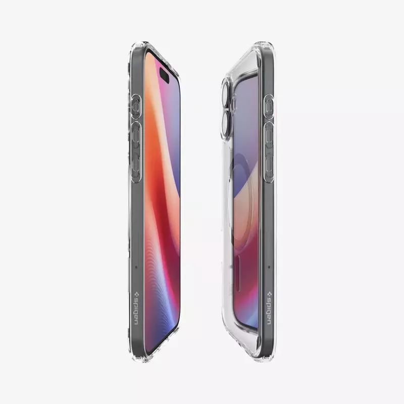 Spigen Ultra Hybrid (MagFit) mobiiltelefoni ümbris Kate Must Läbipaistev iPhone 16 Plus jaoks