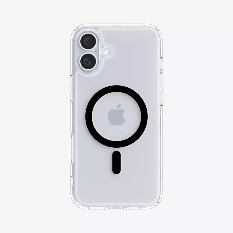 Spigen Ultra Hybrid (MagFit) mobiiltelefoni ümbris Kate Must Läbipaistev iPhone 16 Plus jaoks