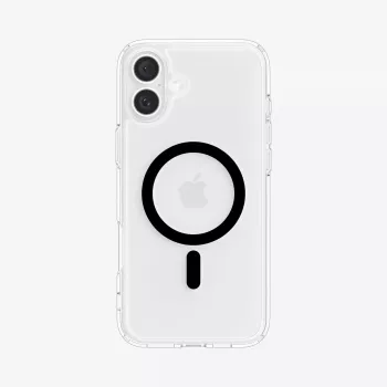 Spigen Ultra Hybrid (MagFit) mobiiltelefoni ümbris Kate Must Läbipaistev iPhone 16 Plus jaoks