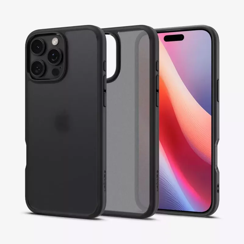 Spigen Ultra Hybrid mobiiltelefoni ümbris must iPhone 16 Pro jaoks 6,3 tolli
