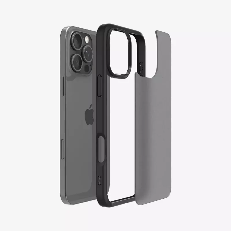 Spigen Ultra Hybrid mobiiltelefoni ümbris must iPhone 16 Pro jaoks 6,3 tolli