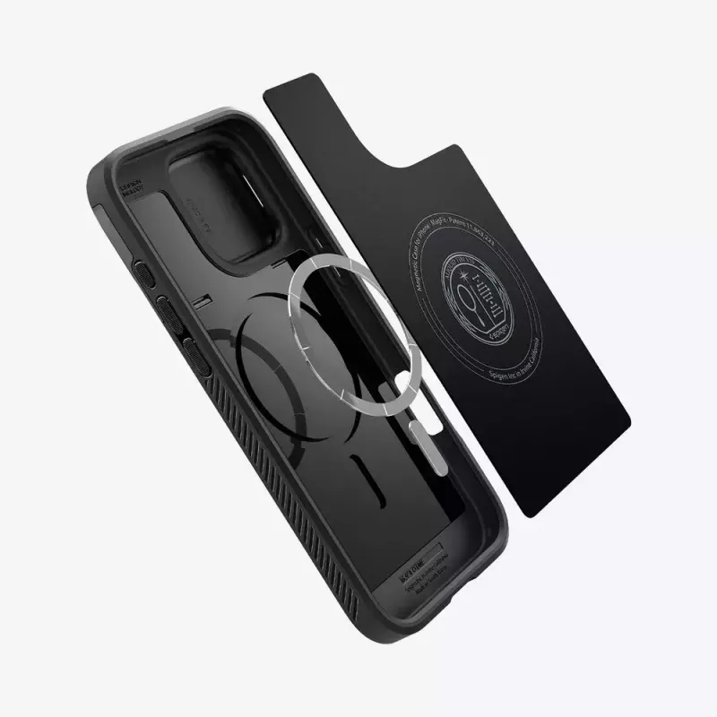 Spigen Optik Armor mobiiltelefoni ümbris Must iPhone 16 Pro jaoks