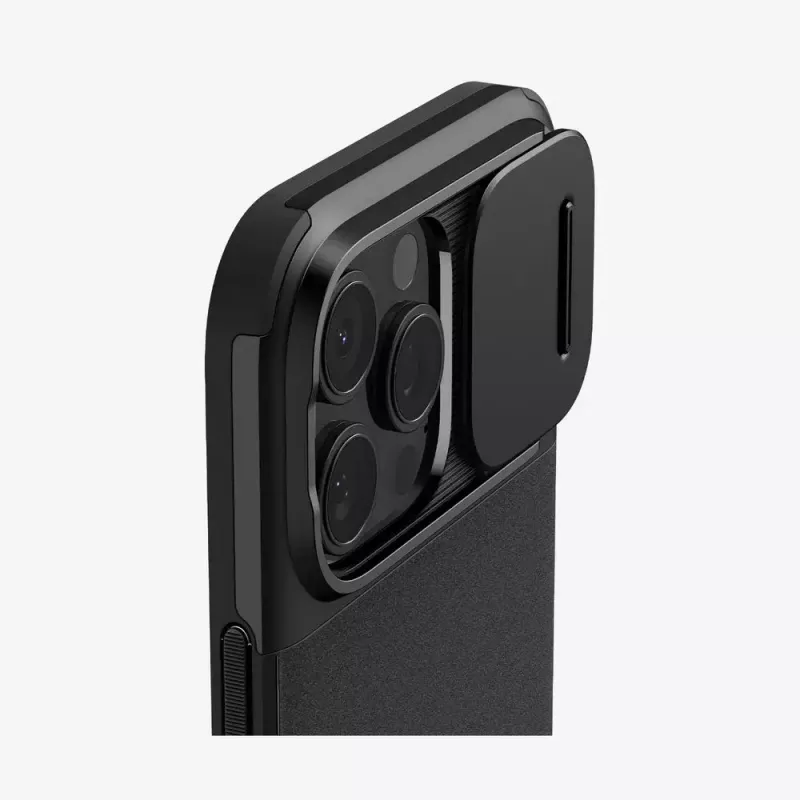 Spigen Optik Armor mobiiltelefoni ümbris Must iPhone 16 Pro jaoks