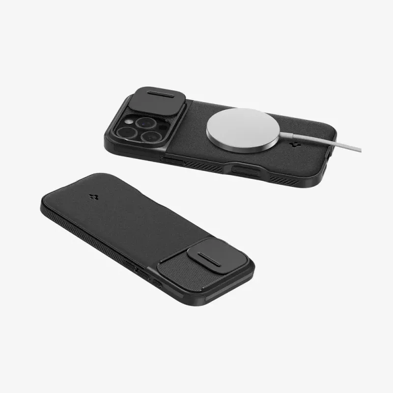 Spigen Optik Armor mobiiltelefoni ümbris Must iPhone 16 Pro jaoks