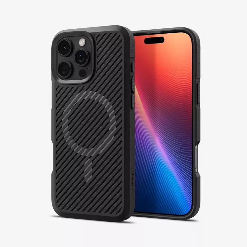 Spigen Core Armor MagFit mobiiltelefoni ümbris Kate Must 16 cm