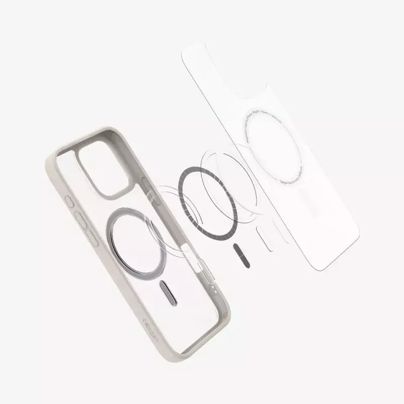 Spigen Ultra Hybrid (MagFit) mobiiltelefoni ümbris Beež Läbipaistev