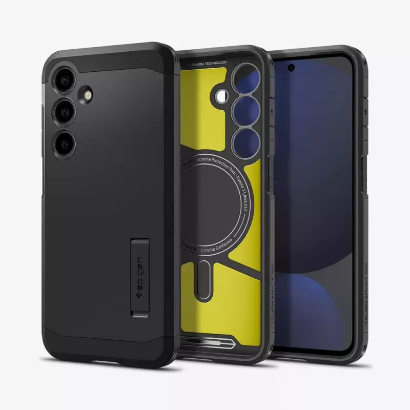 Spigen Tough Armor Galaxy S24 FE must töölaua alus