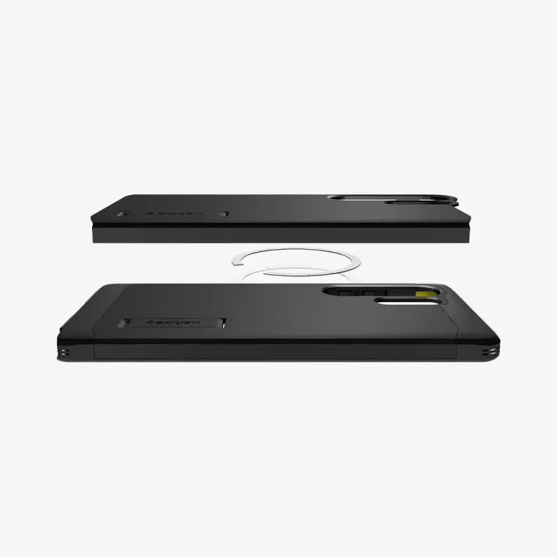Spigen Galaxy S25 Ultra Tough Armor AI must töölaua tugijalg