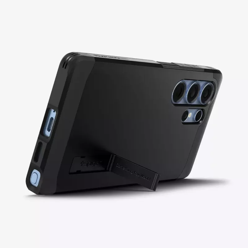 Spigen Galaxy S25 Ultra Tough Armor AI must töölaua tugijalg