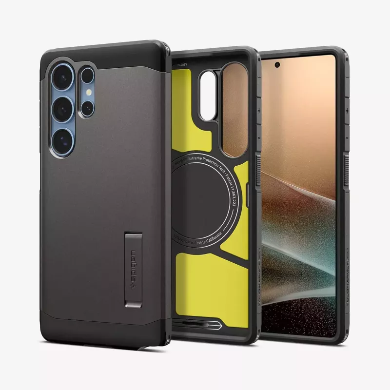 Spigen Galaxy S25 Ultra Tough Armor AI kate, Gunmetal Monochromatic