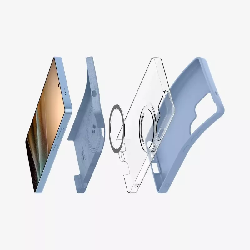 Ümbris Spigen Galaxy S25 Ultra Silicone Fit MagFit Safiirsinine