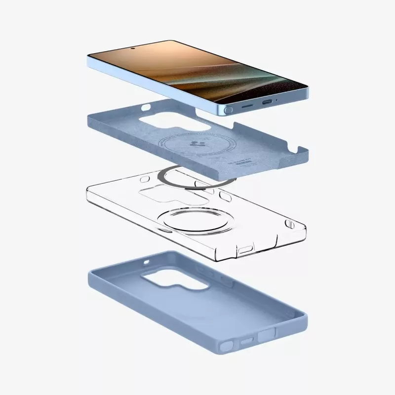 Ümbris Spigen Galaxy S25 Ultra Silicone Fit MagFit Safiirsinine