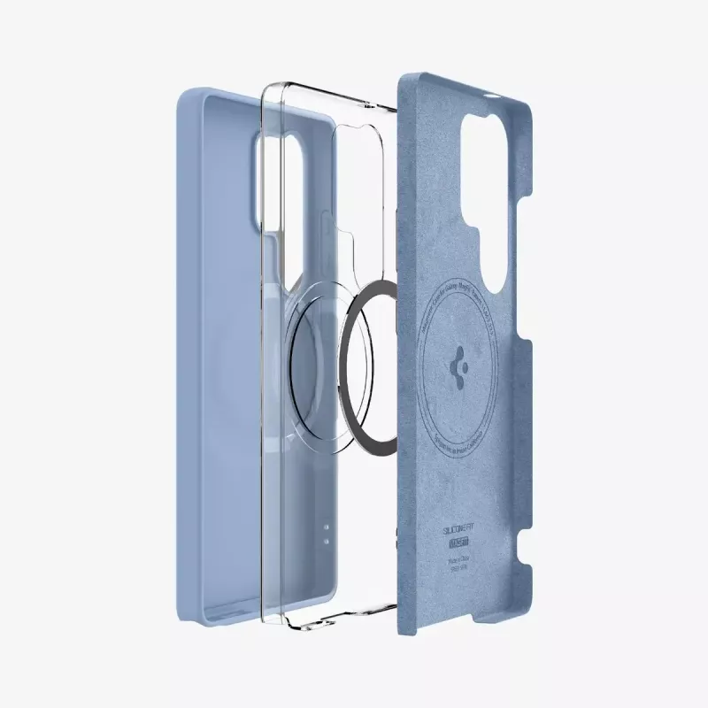 Ümbris Spigen Galaxy S25 Ultra Silicone Fit MagFit Safiirsinine
