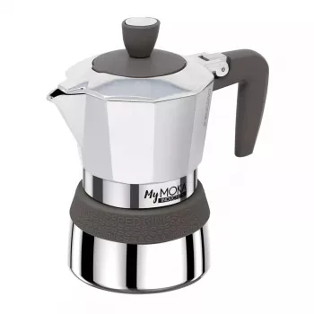 Moka pot Pedrini MyMoka induction Brown Stainless steel