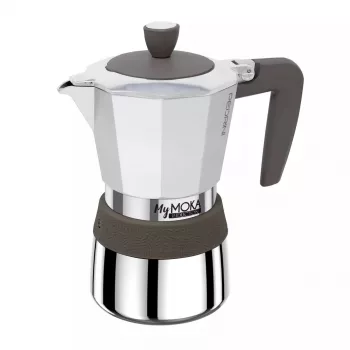 Moka pot Pedrini MyMoka induction pruun roostevaba teras