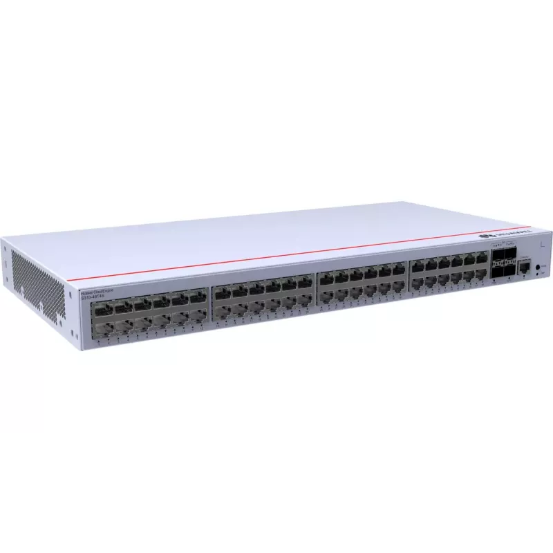 Switch HUAWEI CloudEngine S310-48T4S — 48x Gigabit Ethernet (10/100/1000), 1U, RJ-45 konsooliport, hall