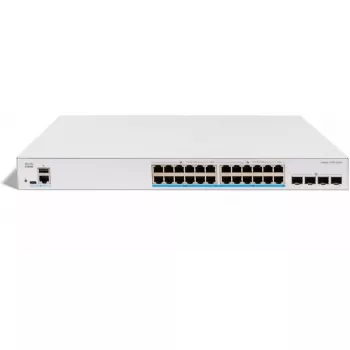 Cisco CATALYST 1300X 24-pordiline 2.5GE UPoE võrgukommutaator 4x10G SFP+ üleslüliga (mudel C1300X-24MU-4X)