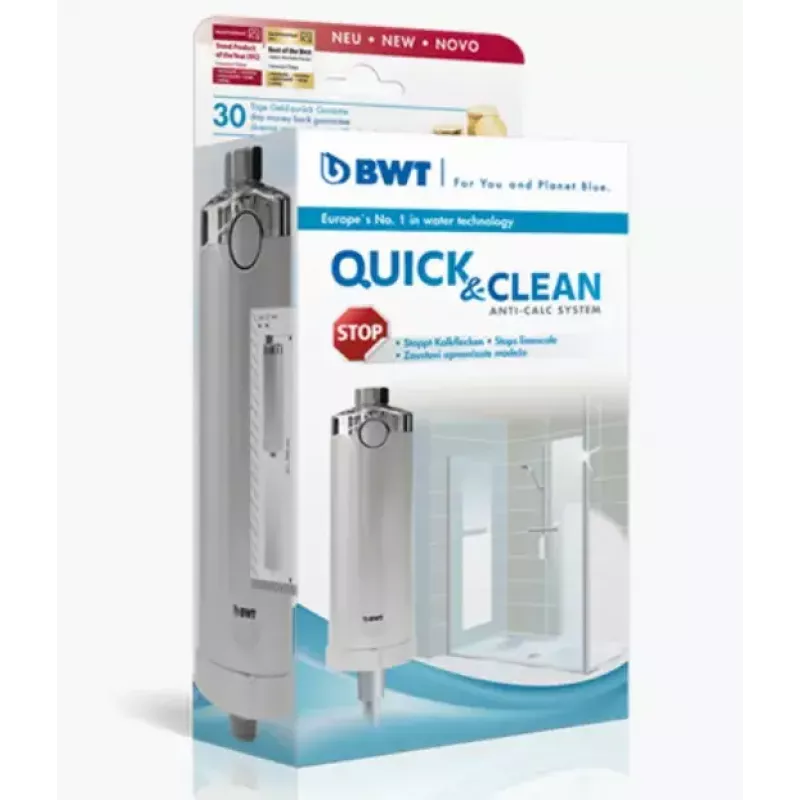 BWT Quick & Clean katlakivivastane dušifiltrisüsteem, valge