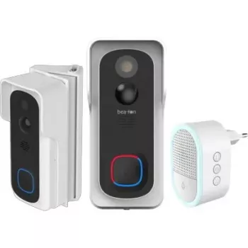 Video uksekell Beafon SmartHome Visitor 2V Tuya komplekt – juhtmevaba HD kaamera, mudel BEASH-2VSET-W