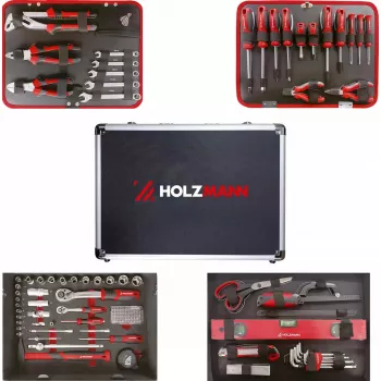 Tööriistakomplekt Holzmann WZK119ECO — 119-osaline komplekt, vastupidav disain