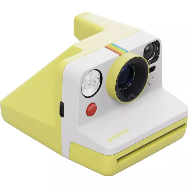 Hetkkaamera POLAROID Now Gen 3 kollane — mudel 9158, analoog-hetkprindi kaamera, integreeritud välklamp