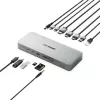 Sülearvuti dokk / pordireplikaator ALOGIC TB4DU4 — juhtmega Thunderbolt, 96 W, SD/MicroSD-kaardilugeja, 3,5 mm, alumiinium/ABS
