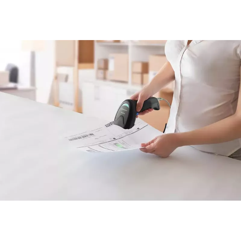 Käsikäeshoitav vöötkoodilugeja Datalogic QD2220-BK 1D LED Wired Must
