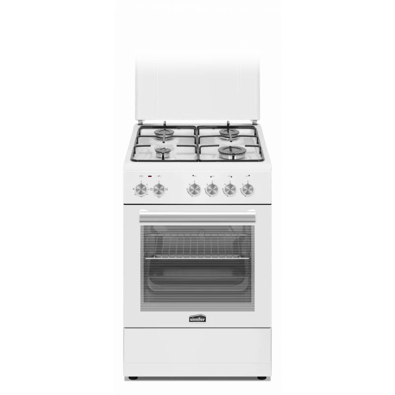 Simfer | Pliit | 4403SERBB | Pliidiraua tüüp Gaas | Ahju tüüp Elektriline | Valge | Laius 50 cm | Elektrooniline süüde | Sügavus 55 cm | 48 L