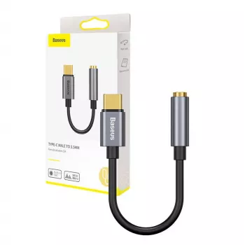 Baseus L54 heliadapter USB-C + 3,5 mm minipistik (must+hall)