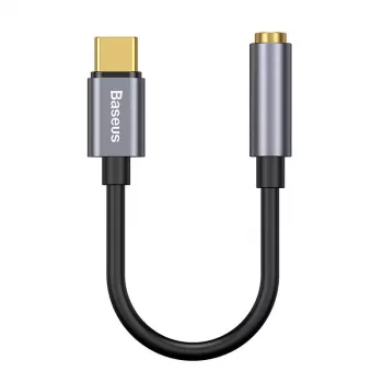 Baseus L54 heliadapter USB-C + 3,5 mm minipistik (must+hall)