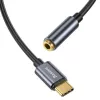 Baseus L54 heliadapter USB-C + 3,5 mm minipistik (must+hall)