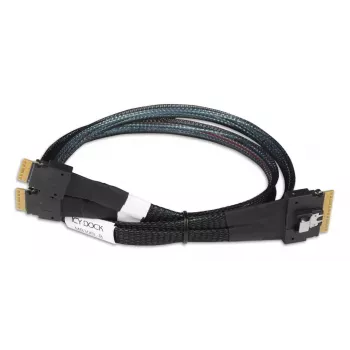 ICY DOCK - SlimSAS 8i SFF-8654 kuni 2x SlimSAS 4i SFF-8654 kaabel - 0,5 m