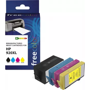 freecolor Kassett HP 920XL värviline must/tsüaan/magenta/kollane taastatud - taastatud - ühilduv