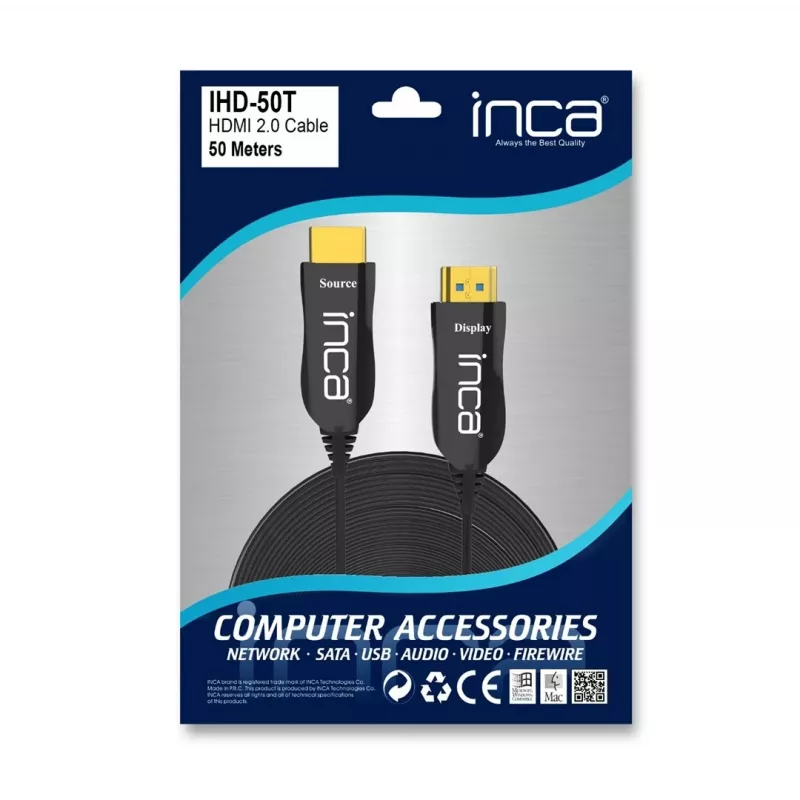 Cian Technology GmbH INCA HDMI-kaabel IHD-50T 2.0 ühenduskaabel 4K 30Hz 50m jaemüük - Kaabel - Digitaalne/Ekraan/Video