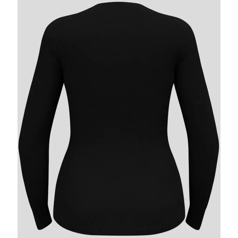 Odlo BL TOP ümara kaelusega pikkade varrukatega ACTIVE WARM ECO naiste T-särk, suurus S, must
