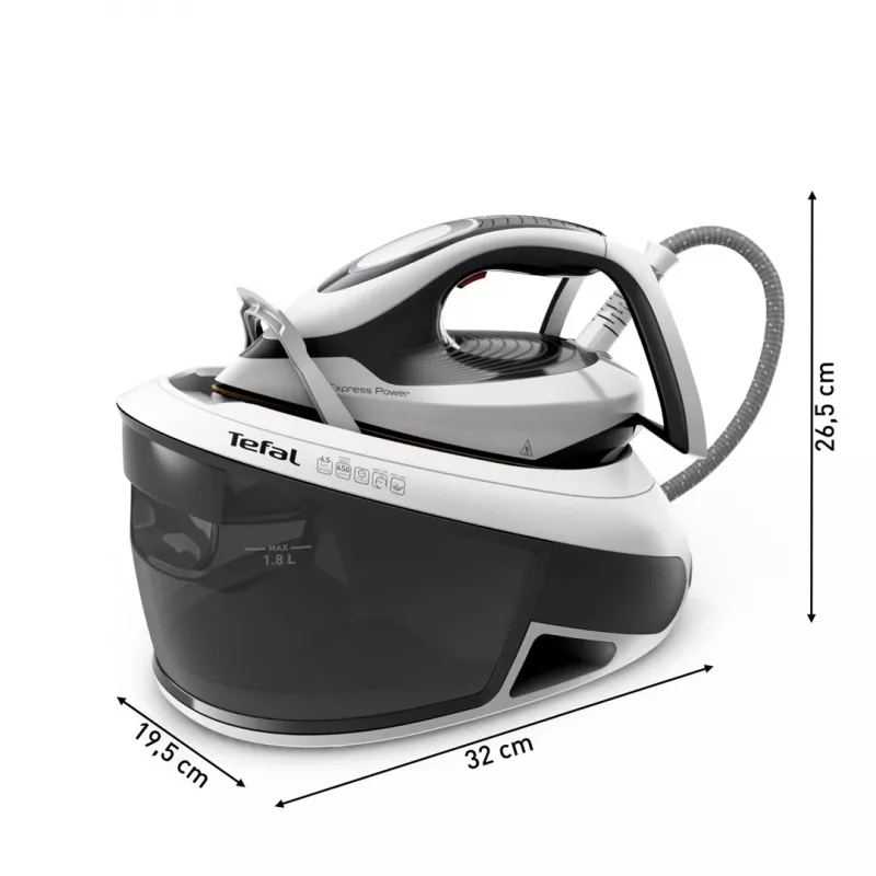 Tefal Express Power SV8130 2800 W 1,8 L Durilium AirGlide Autoclean tallaplaat must, valge