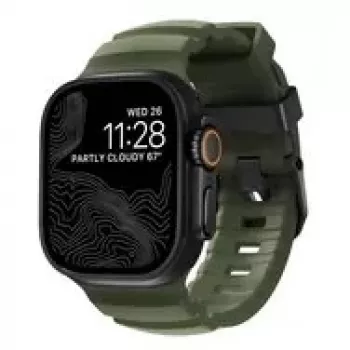 NOMAD Rocky Point rihm Apple Watchile 46mm/49mm roheline-must