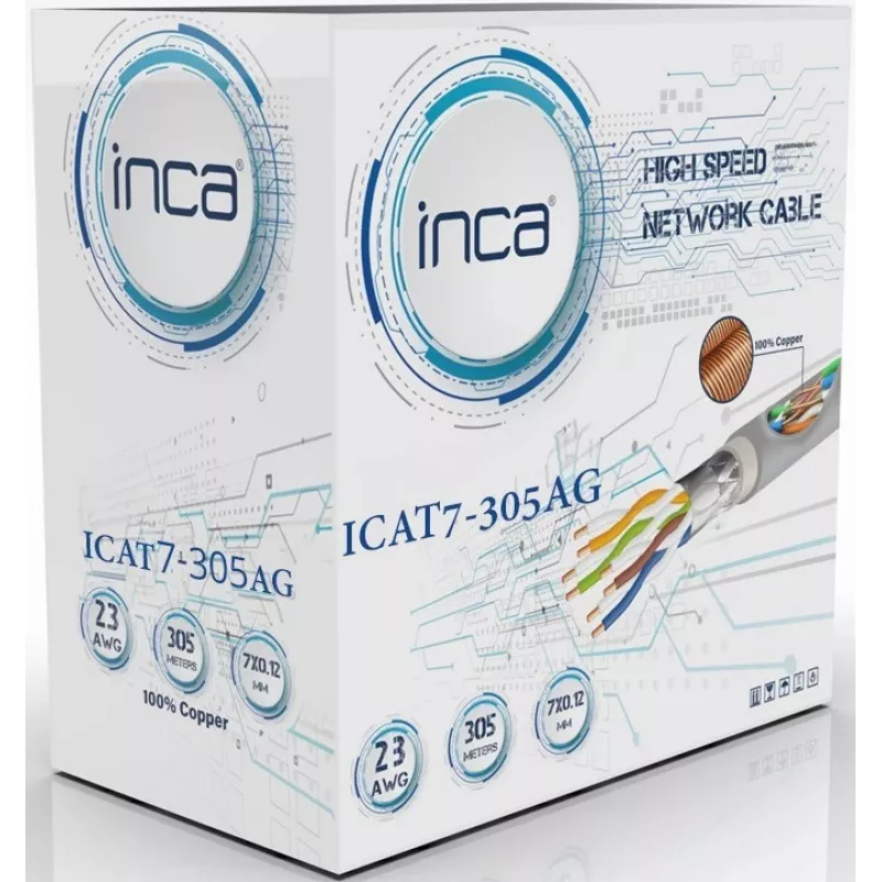 INCA Ethernetkabel ICAT7-305AG S/FTP1 23 AWG CAT7-kaabel - Kaabel - Võrk