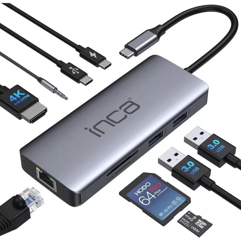 INCA Adapter ITPC-10TX USB-C 9-in-1 - Adapter