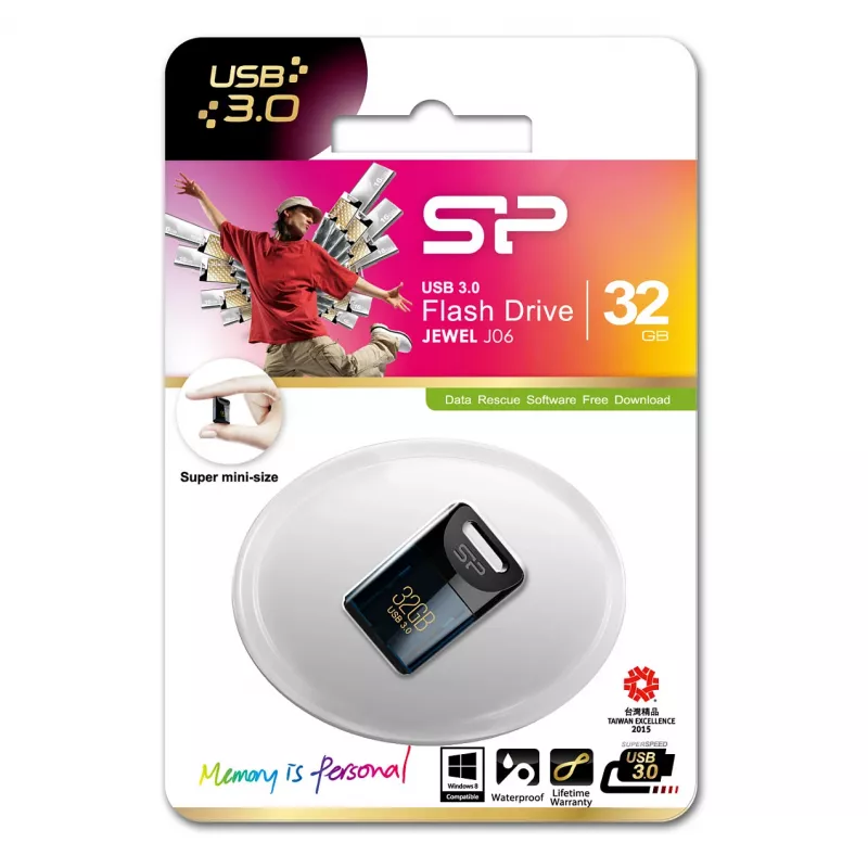 SILICON POWER Jewel J06 - USB-mälupulk - 32GB - USB3.0 - tumesinine (SP032GBUF3J06V1D)