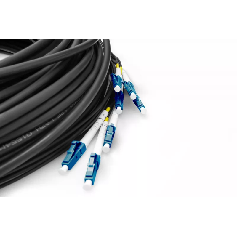 DIGITUS Tehases kokku pandud fiiberoptiline universaalne jaotuskabel, SingleMode OS2, 8 kiudu, LC/UPC - LC/UPC