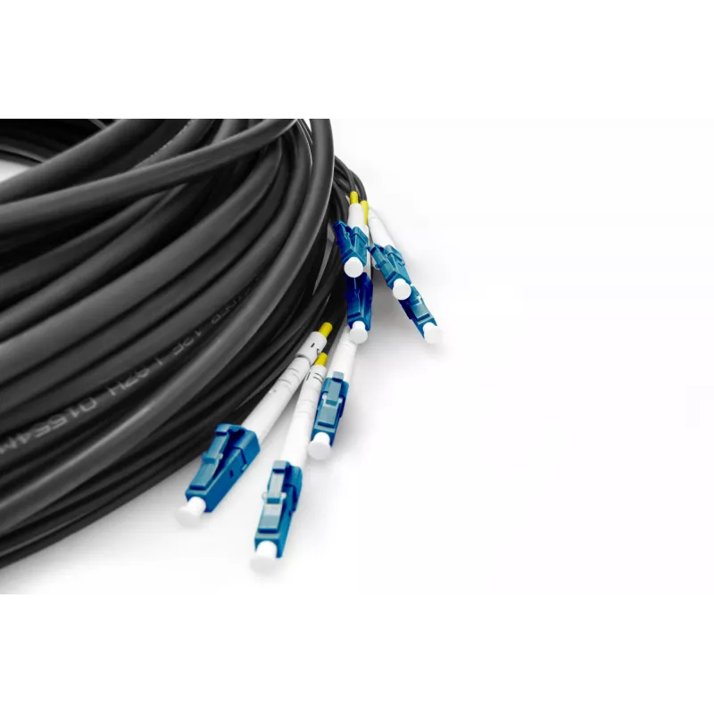 DIGITUS Tehases kokku pandud fiiberoptiline universaalne jaotuskabel, SingleMode OS2, 8 kiudu, LC/UPC - LC/UPC